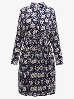 Casual Women Floral Long Sleeve Mini Shirt Dress With Belt