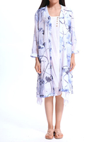 Casual Women Ink Printed Pocket Thin Sunscreen Cardigan