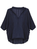 Casual Women Lapel Pure Color Jacquard High Low Blouse