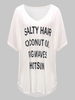 Casual Women Letters Printed V-Neck High Low Beach Mini Dress