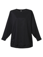 Casual Women Long Sleeve O Neck Pure Color Sweatshirt