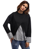 Casual Women Long Sleeve Patchwork O-Neck Sweatshirts