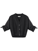 Casual Women Long Sleeve Solid Windbreaker Short Jacket