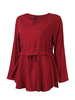 Casual Women Long Sleeve Waist Slim Irregular Cotton Shirt Dress