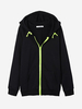 Casual Women Long Sleeve Zipper Solid Hooded Sweatshirts