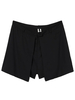 Casual Women Loose Fold Mid Waist Zipper Short Pants