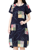 Casual Women Loose Printed Short Sleeves Dress