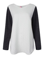 Casual Women O-Neck Long Sleeve Patchwork Pullover Sweatshirt