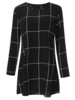 Casual Women Plaid Check Printed Long Sleeve Straight Dress