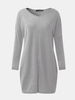 Casual Women Plus Size Long Sleeve V-Neck Knit Blouse