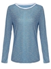 Casual Women Plus Size Round Neck Long Sleeve T-shirt
