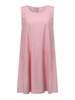 Casual Women Pocket Solid Sleeveless Cotton Mini Dress