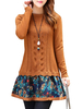 Casual Women Printed Patchwork Fake Two-Piece Knitted Mini Dress