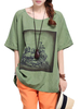 Casual Women Printed Plus Size Short Sleeve Cotton T-shirt