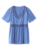 Casual Women Printed V-Neck Short Sleeve Tunic T-Shirt