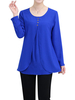 Casual Women Pure Color Long Sleeve Knitting Blouse