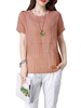 Casual Women Pure Color Short Sleeve Pollover T-Shirt