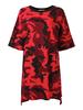 Casual Women Short Sleeve Camouflage Printed Loose Shirt Dress