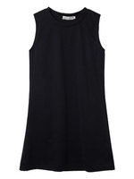 Casual Women Sleeveless O Neck Pure Color Party Mini Dress