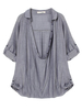Casual Women Solid Adjustable Sleeve Blouse
