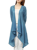 Casual Women Solid Color Linen Long Cardigan