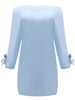 Casual Women Solid Color Off-Shoulder Hem Split Tops