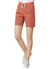 Casual Women Solid Drawstring Elastic Waist Linen Five Pants