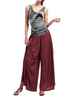 Casual Women Solid Drawstring Elastic Waist Sport Wide Leg Pants