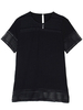 Casual Women Solid Hollow Out Patchwork Linen Cotton T-Shirt