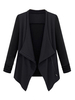 Casual Women Solid Irregular Patchwork Lapel Zipper Jacket