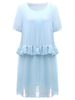 Casual Women Solid Ruffles Chiffon Mini Dress