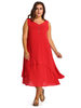 Casual Women Solid Sleeveless Fake Two-Piece Maxi Dress