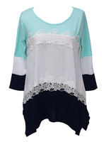 Casual Women Three Quarter Sleeve O Neck T-Shirt