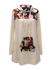 Casual Women Vintage Hooded Patchwork Floral Print Sweatshirt