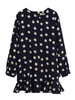 Casual Women Vintage Slim Floral Long Sleeve Mini Dress