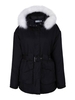 Casual Women Zipper Hooded Thick Cotton Outerwear With Belt