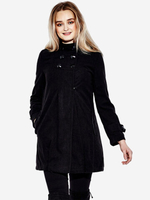 Casual Woollen Hooded Double Breasted Pure Color Wool Overcoat