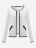 Celmia Casual Long Sleeves Zipper Pocket Patchwork Jacket For Women