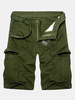ChArmkpR Men Plus Size Military Loose Fit Big Pockets Multi-color Cotton Cargo Shorts