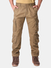 ChArmkpR Mens Winter Polar Fleece Lined Warm Trousers Multi-Pocket Straight Cargo Pants