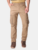 Charmkpr Multi Pockets Casual Cargo Pants Regular Fit Solid Color Long Trousers For Men