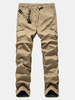 ChArmkpR Thicken Soft Loose Winter Polar Fleece Windproof Zippered Pockets Cargo Pants for Men