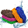 Chenille Doubleside Cleaning Gloves Car Clean Sponge Absorbent Water Office Home Cleaning Cloth