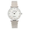 CHENXI Couple Watch Luxury Rhinestone Silver Watch