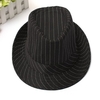 Chic Vintage Unisex Cotton Fedoras Trilby Hats Flat Top Roll Brim Bucket Jazz Caps