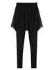 Chiffon Fake Two Irregular Thin Skirts Culotte Pant