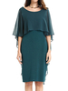 Chiffon Patchwork Layered Sleeveless O-neck Dress For Women