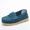 Children Antislip Seude Loafers Comfortable Slip On Flat Shoes