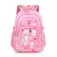 Children Backpack Canvas School Bag Flower Print Rucksack Boy Girl Tour Bags