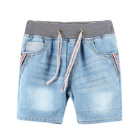 Children Boy Light Blue Spring Summer Jeans Super Soft Washing Shorts Pants Trousers